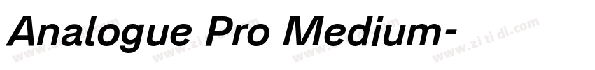 Analogue Pro Medium字体转换